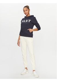 GANT - Gant Bluza Reg Graphic Hoodie 4200742 Granatowy Regular Fit. Kolor: niebieski. Materiał: bawełna