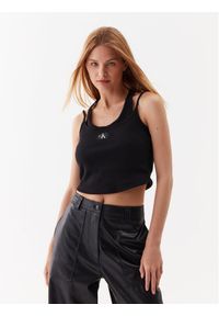 Calvin Klein Jeans Top J20J221430 Czarny Regular Fit. Kolor: czarny. Materiał: bawełna #1