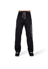 GORILLA WEAR - Logo Mesh Spodnie - Czarny. Kolor: czarny. Materiał: dresówka, mesh, tkanina. Sport: fitness