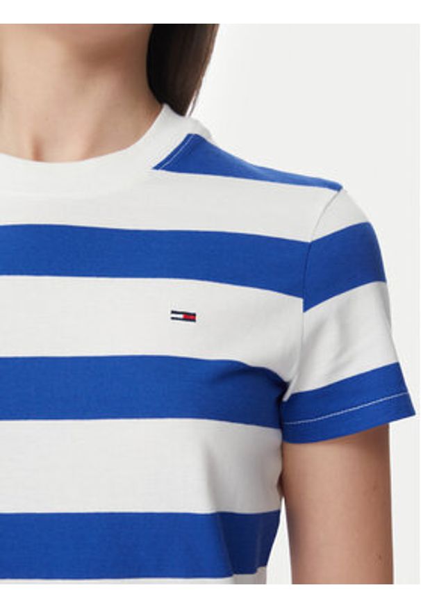 Tommy Jeans T-Shirt Flag DW0DW23801 Niebieski Regular Fit. Kolor: niebieski. Materiał: bawełna