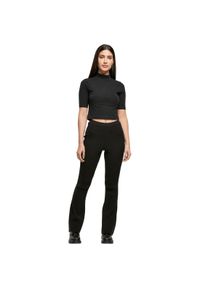 Legginsy damskie Urban Classics Rib Knit Bootcut GT. Kolor: czarny
