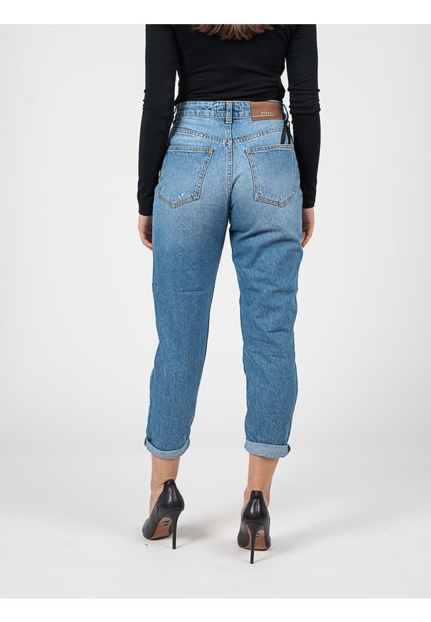 Pinko Spodnie "Maurice" | 1V10U1 A094 | Kobieta | Niebieski. Okazja: na co dzień. Kolor: niebieski. Materiał: bawełna. Sezon: lato. Styl: vintage, elegancki, casual