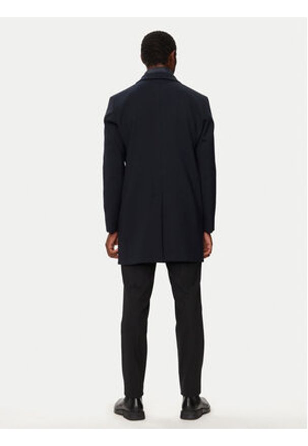 Bugatti Płaszcz wełniany 626228-64084 Granatowy Regular Fit. Kolor: niebieski. Materiał: wełna, syntetyk