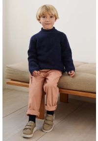 LIEWOOD - Liewood sweter wełniany dziecięcy kolor granatowy. Okazja: na co dzień. Kolor: niebieski. Materiał: wełna. Wzór: gładki. Styl: casual #1