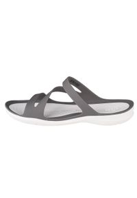Klapki damskie Crocs Swiftwater Sandal W Smokewhite. Okazja: na randkę. Kolor: biały, wielokolorowy, szary. Materiał: materiał, syntetyk