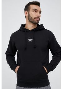 Reebok Classic bluza kolor czarny z kapturem gładka HS7149-BL/CHALK. Typ kołnierza: kaptur. Kolor: czarny. Wzór: gładki #1