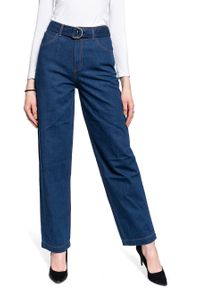 Lee - DAMSKIE SPODNIE JEANSOWE LEE HIGH WAIST STRAIGHT BELTED STRAIGHT LEG L30ZKE36 112106900. Stan: podwyższony