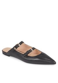 TOMMY HILFIGER - Tommy Hilfiger Klapki Th Pointy Leather Mule FW0FW07722 Czarny. Kolor: czarny. Materiał: skóra #5