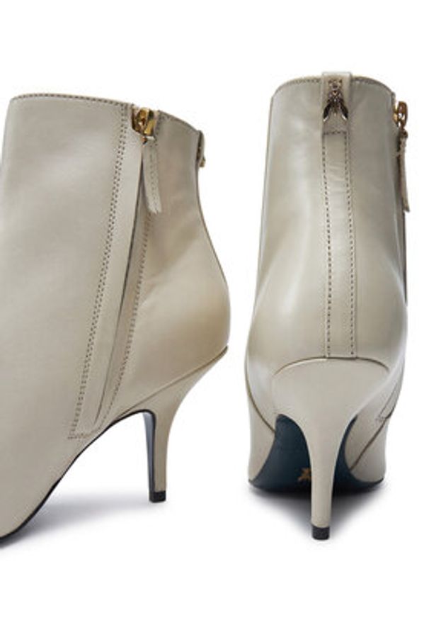 Patrizia Pepe Botki 8Y0094/L048-W338 Écru. Materiał: skóra