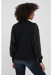 Armani Exchange bluza damska kolor czarny z nadrukiem. Okazja: na co dzień. Kolor: czarny. Długość rękawa: długi rękaw. Długość: długie. Wzór: nadruk. Styl: casual