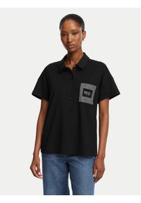 Liu Jo Sport Polo TA6159 JS870 Czarny Regular Fit. Typ kołnierza: polo. Kolor: czarny. Materiał: bawełna. Styl: sportowy #1