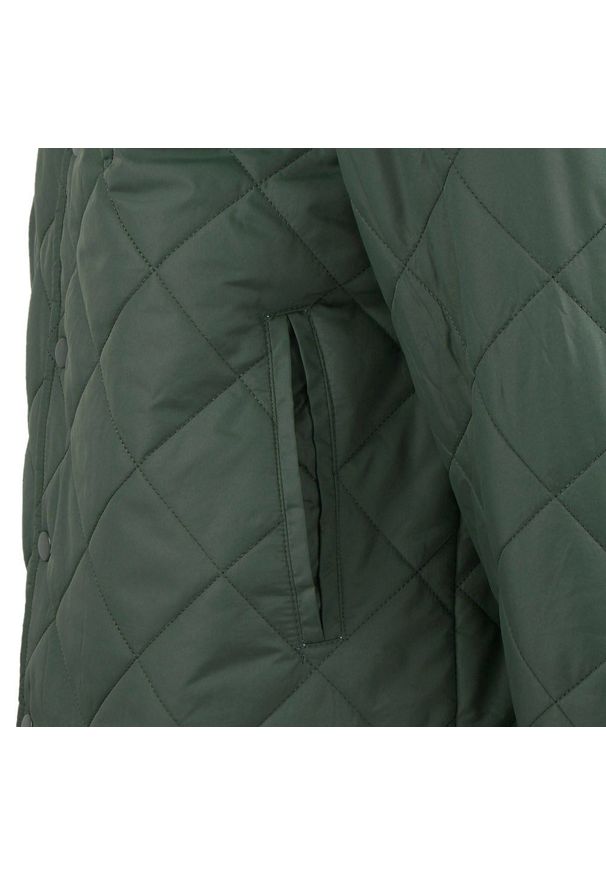Przejściowa (Delikatnie Ocieplona) Kurtka Pikowana - Brave Soul - Ciemna Oliwka. Materiał: tkanina, poliester. Sezon: wiosna, zima, jesień