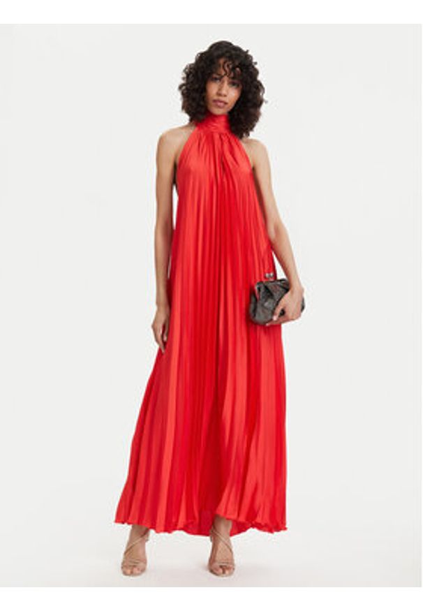 ACCESS FASHION Sukienka wieczorowa 63-3316-357 Czerwony Relaxed Fit. Kolor: czerwony. Materiał: syntetyk. Styl: wizytowy