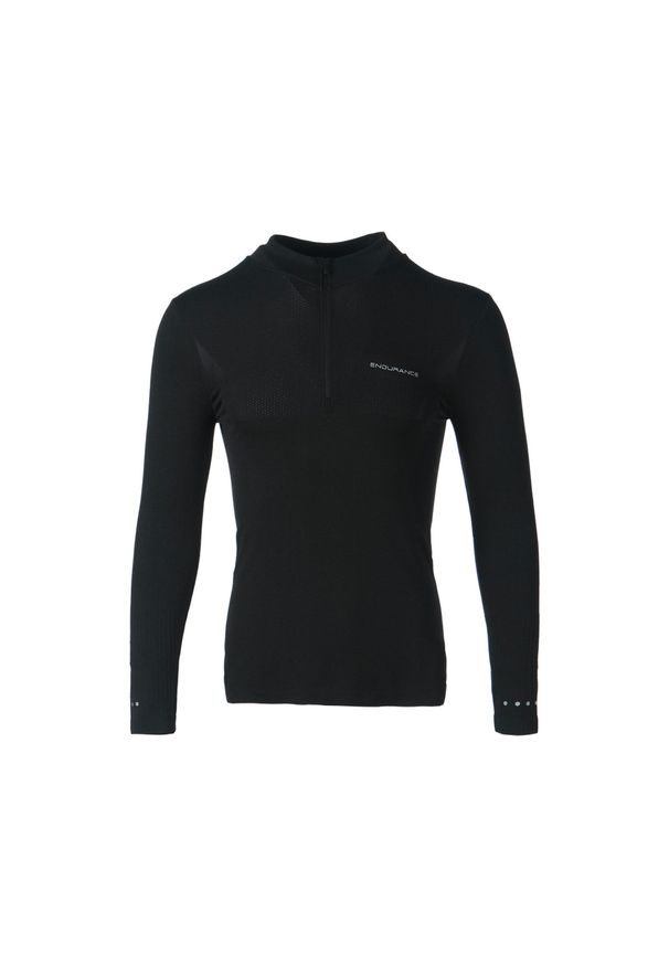 ENDURANCE - Koszulka treningowa Jaro Seamless L/S. Okazja: na co dzień. Kolor: czarny. Styl: casual