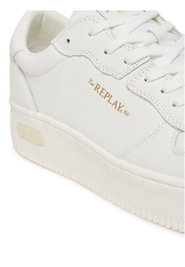 Replay - REPLAY Sneakersy GMZ7P.000.C0001L Biały. Kolor: biały. Materiał: skóra