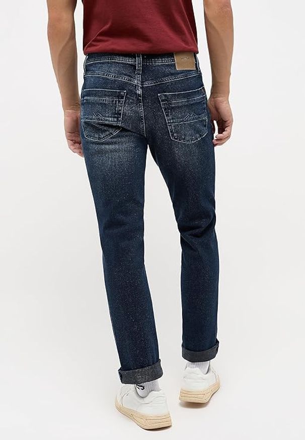 Męskie Spodnie Jeansowe Mustang Style Washington Straight Denim Blue 1014704 5000 882