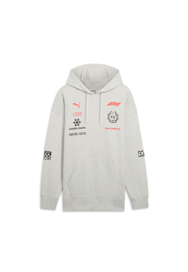 Bluza z kapturem Puma F1 Racing. Typ kołnierza: kaptur. Kolor: szary. Sport: fitness