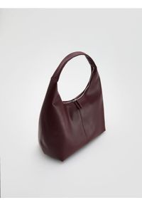 Reserved - Torebka hobo - bordowy. Kolor: czerwony. Materiał: skórzane #1