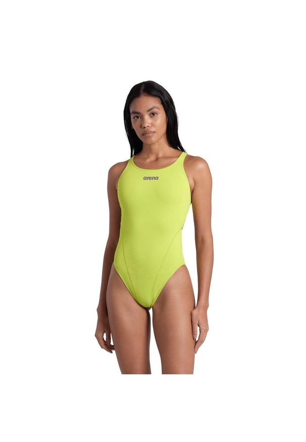 Strój kąpielowy damski jednoczęściowy sportowy na basen Arena Solid. Kolor: zielony