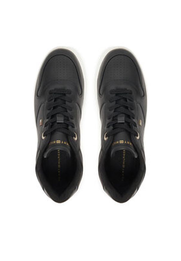 TOMMY HILFIGER - Tommy Hilfiger Sneakersy Sporty Cupsole FW0FW08795 Czarny. Kolor: czarny. Materiał: skóra