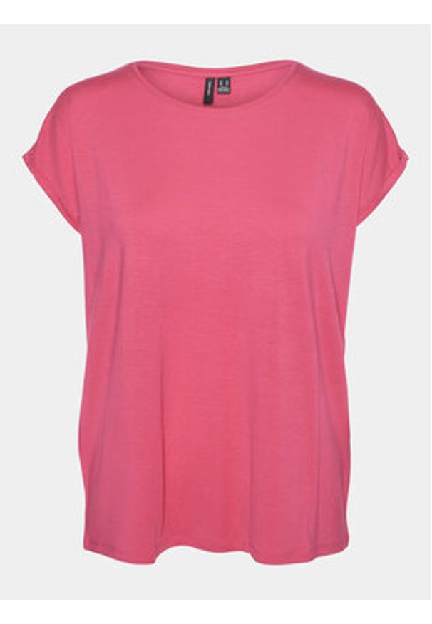 Vero Moda T-Shirt Ava 10284468 Różowy Regular Fit. Kolor: różowy. Materiał: lyocell