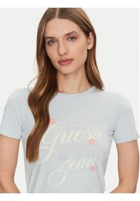 Guess T-Shirt W5GI24 J1314 Niebieski Regular Fit. Kolor: niebieski. Materiał: bawełna #4