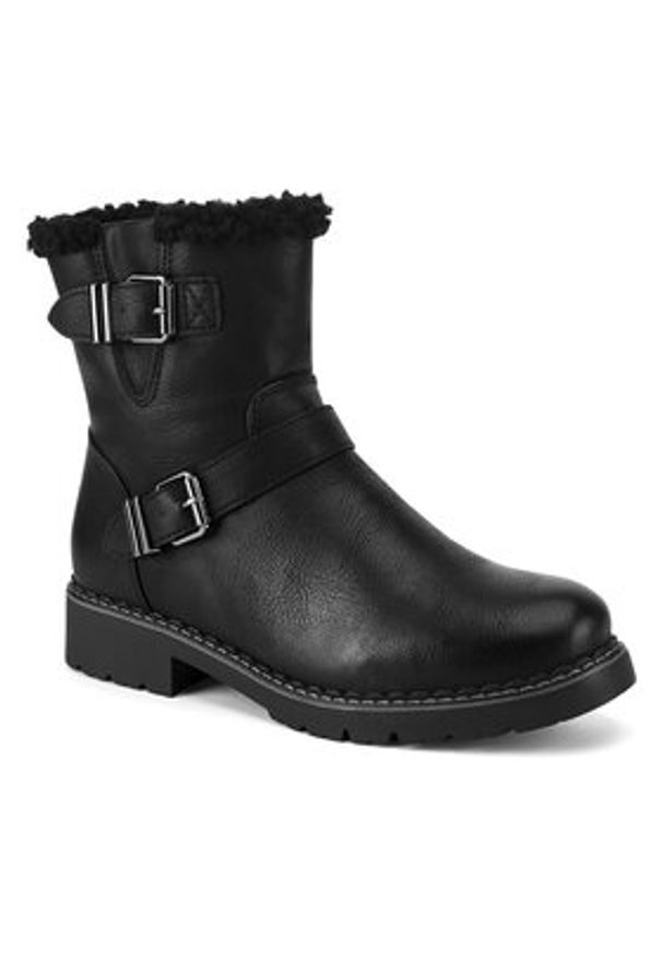 Clara Barson Botki WS2862-05 Czarny. Kolor: czarny. Materiał: materiał