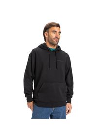 Quiksilver - Bluza z kapturem dla Mężczyzn SALT WATER Czarny. Typ kołnierza: kaptur. Kolor: brązowy, zielony, wielokolorowy. Materiał: materiał, poliester, bawełna. Długość: długie