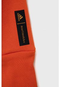 adidas Performance bluza dziecięca kolor pomarańczowy z nadrukiem. Kolor: pomarańczowy. Materiał: bawełna, materiał. Wzór: nadruk #3