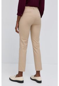 Lauren Ralph Lauren Spodnie 200811955006 damskie kolor beżowy fason cygaretki high waist. Okazja: na co dzień. Stan: podwyższony. Kolor: beżowy. Materiał: tkanina. Styl: casual #3