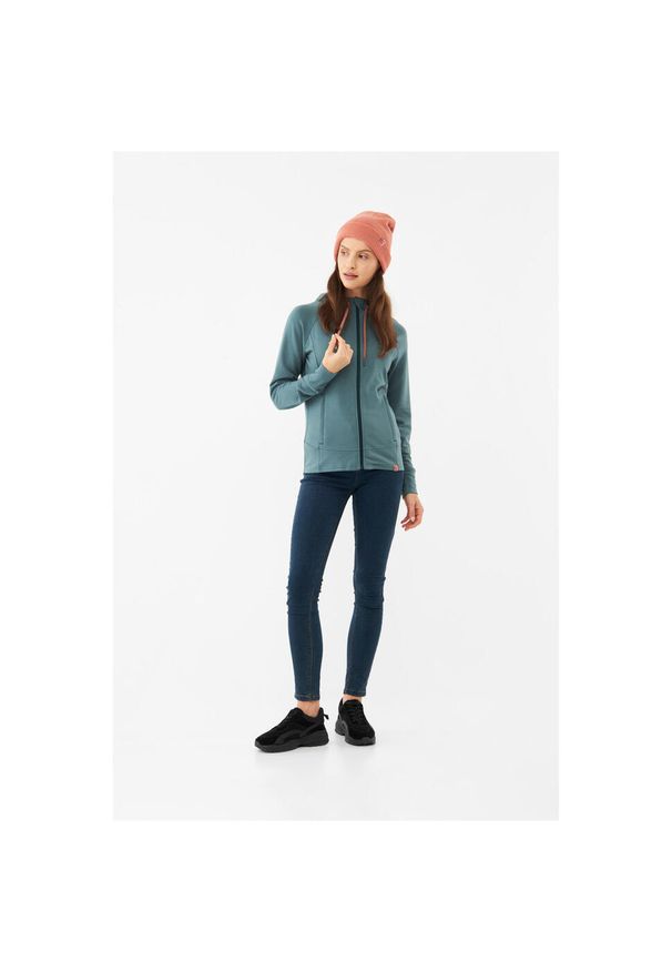 Bluza damska Viking Lonetree Bamboo Hoodie Lady. Kolor: niebieski. Materiał: polar. Sport: turystyka piesza