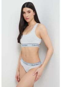 Calvin Klein Underwear biustonosz kolor szary wzorzysty. Kolor: szary. Materiał: dzianina. Rodzaj stanika: odpinane ramiączka #5