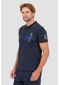 Aeronautica Militare - AERONAUTICA MILLITARE Granatowa koszulka polo Sleeve. Typ kołnierza: polo. Kolor: niebieski #5