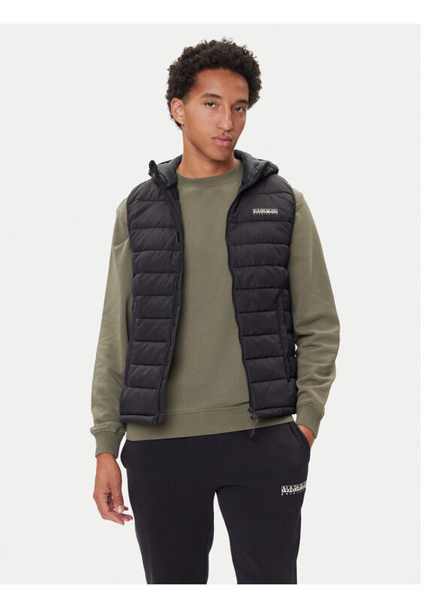 Napapijri Bezrękawnik A-Gesar V NP0A88U4 Czarny Regular Fit. Kolor: czarny. Materiał: syntetyk. Długość rękawa: bez rękawów