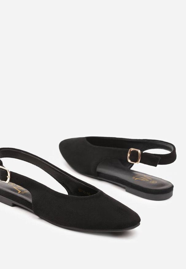 Renee - Czarne Sandały z Okrągłym Noskiem i ze Sprzączką Laniswen. Okazja: na co dzień. Nosek buta: okrągły. Zapięcie: sprzączka. Kolor: czarny. Obcas: na obcasie. Styl: casual, elegancki, klasyczny. Wysokość obcasa: średni