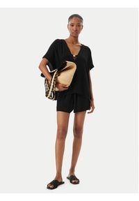 BOSS Bluzka Double B 50557041 Czarny Regular Fit. Kolor: czarny. Materiał: wiskoza #4