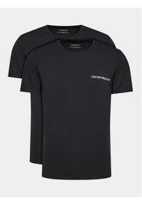 Emporio Armani Underwear Komplet 2 t-shirtów 111267 3F717 17020 Czarny Regular Fit. Kolor: czarny. Materiał: bawełna