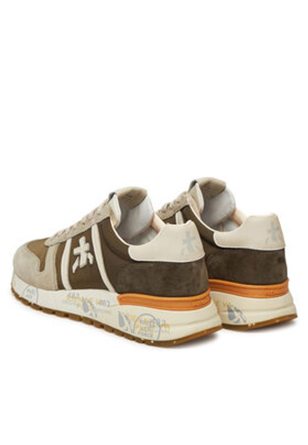 Premiata Sneakersy LANDER VAR 7206 Brązowy. Kolor: brązowy. Materiał: zamsz, skóra