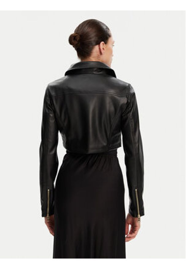 Rinascimento Kurtka z imitacji skóry CFC0119617003 Czarny Regular Fit. Kolor: czarny. Materiał: skóra