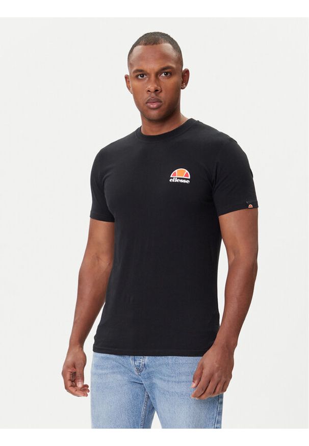 Ellesse T-Shirt Canaletto SHS04548 Czarny Regular Fit. Kolor: czarny. Materiał: bawełna