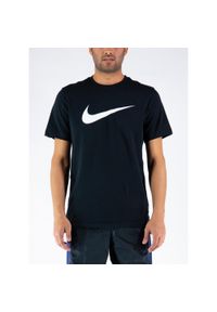 Koszulka sportowa męska Nike Icon Swoosh. Kolor: czarny. Długość rękawa: krótki rękaw. Długość: krótkie. Sport: fitness