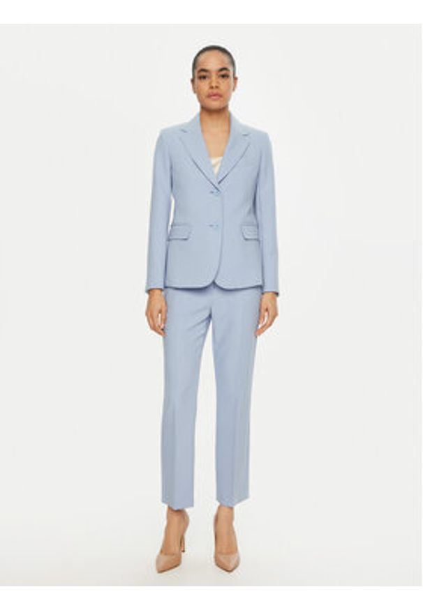 Weekend Max Mara Chinosy Rana 2515131031 Błękitny Slim Fit. Kolor: niebieski. Materiał: syntetyk