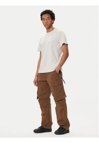 G-Star RAW - G-Star Raw Spodnie materiałowe R-3N D25224-D191 Brązowy Straight Fit. Kolor: brązowy. Materiał: bawełna