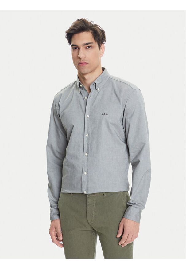 BOSS Koszula Rickert 50519707 Zielony Regular Fit. Kolor: zielony. Materiał: bawełna