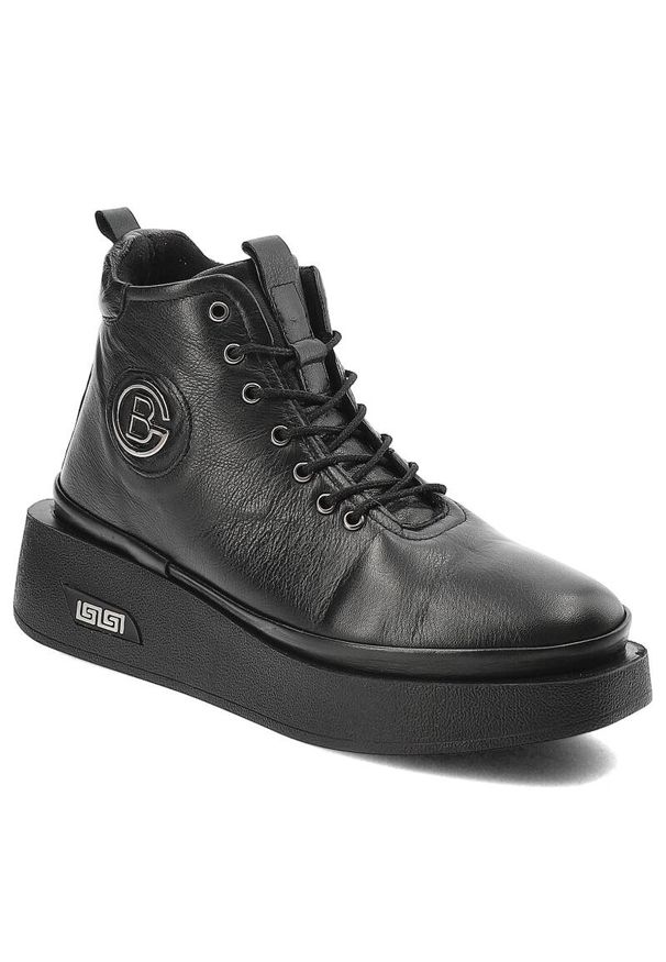 Czarne Sneakersy Artiker Modne Buty Damskie. Kolor: czarny