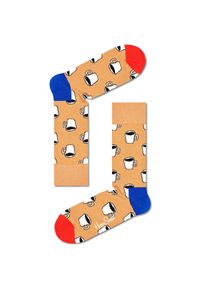 Happy-Socks - Happy Socks Zestaw 2 par wysokich skarpet unisex XMMS02-0200 Kolorowy. Materiał: materiał, bawełna. Wzór: kolorowy