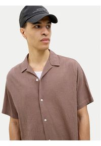 Jack & Jones Koszula Luke 12255781 Brązowy Relaxed Fit. Kolor: brązowy. Materiał: bawełna #4