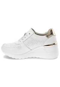 Białe Sneakersy S.Barski Stylowe Obuwie Damskie. Kolor: biały. Materiał: materiał. Styl: elegancki #7