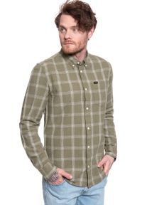 Lee - LEE LEE BUTTON DOWN MĘSKA KOSZULA UTILITY GREEN L880DANG. Typ kołnierza: button down #4