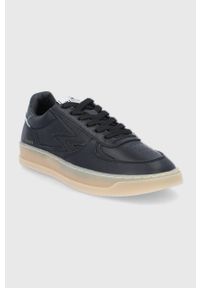MOA Concept Buty skórzane kolor czarny na platformie. Nosek buta: okrągły. Zapięcie: sznurówki. Kolor: czarny. Materiał: skóra. Obcas: na platformie #4